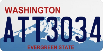 WA license plate ATT3034