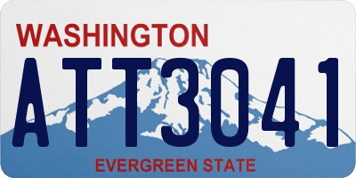 WA license plate ATT3041