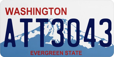 WA license plate ATT3043