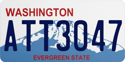 WA license plate ATT3047