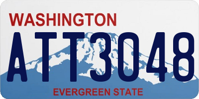 WA license plate ATT3048