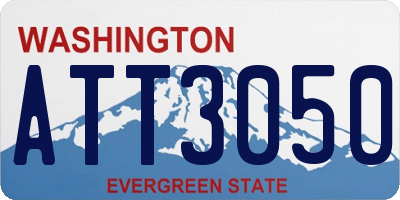 WA license plate ATT3050