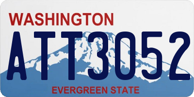 WA license plate ATT3052