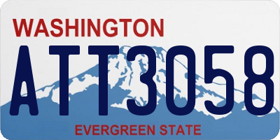 WA license plate ATT3058