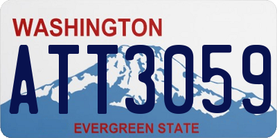 WA license plate ATT3059
