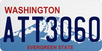 WA license plate ATT3060