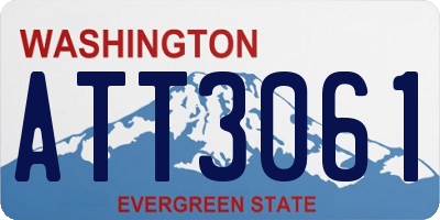 WA license plate ATT3061