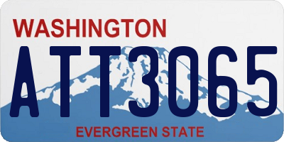 WA license plate ATT3065