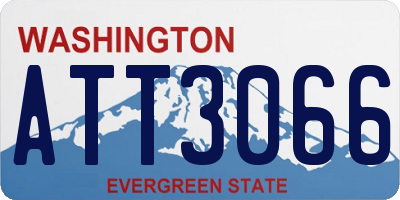 WA license plate ATT3066