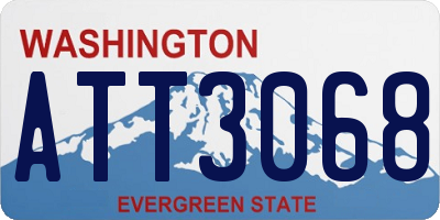 WA license plate ATT3068