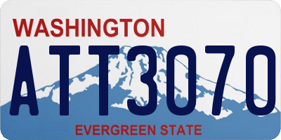 WA license plate ATT3070