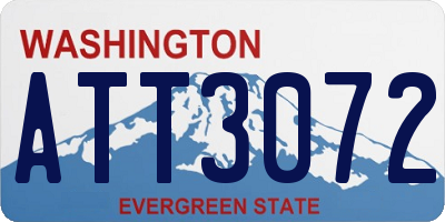 WA license plate ATT3072