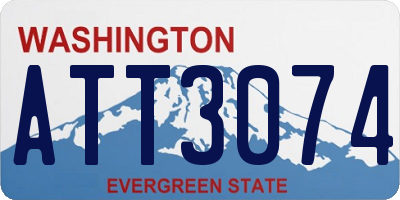 WA license plate ATT3074