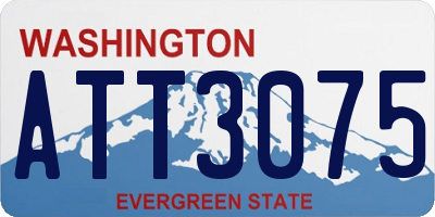 WA license plate ATT3075