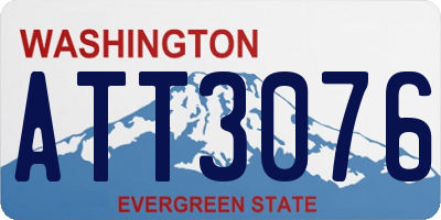 WA license plate ATT3076