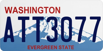WA license plate ATT3077