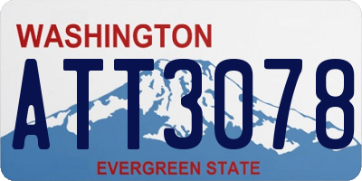 WA license plate ATT3078