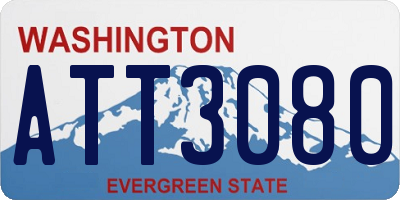 WA license plate ATT3080