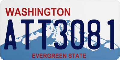 WA license plate ATT3081