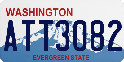 WA license plate ATT3082