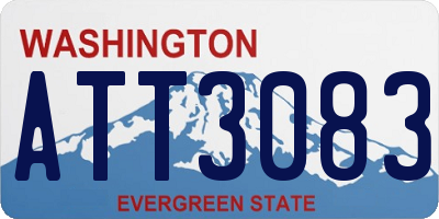 WA license plate ATT3083