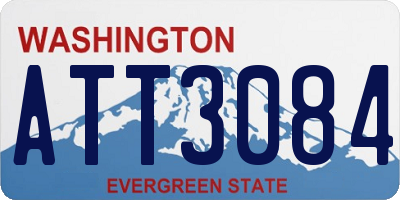 WA license plate ATT3084