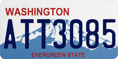 WA license plate ATT3085