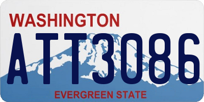 WA license plate ATT3086