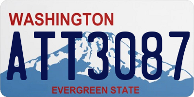 WA license plate ATT3087