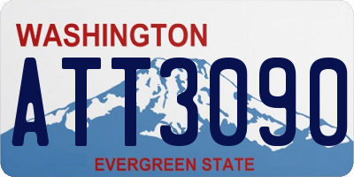 WA license plate ATT3090