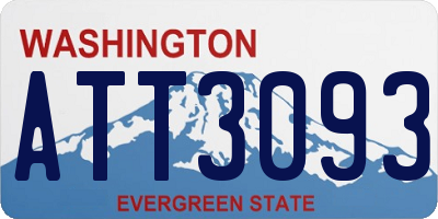 WA license plate ATT3093