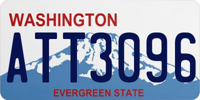 WA license plate ATT3096