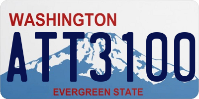 WA license plate ATT3100