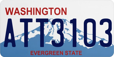 WA license plate ATT3103