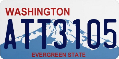 WA license plate ATT3105