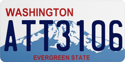 WA license plate ATT3106