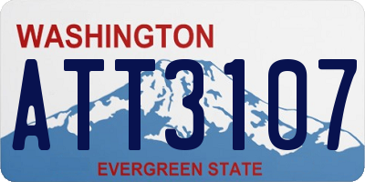 WA license plate ATT3107