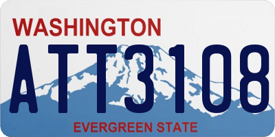 WA license plate ATT3108