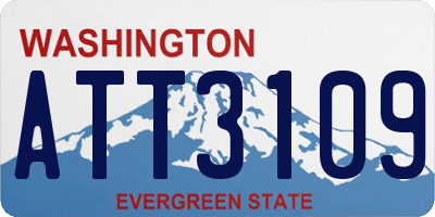 WA license plate ATT3109