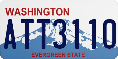 WA license plate ATT3110