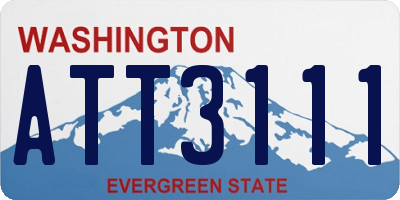 WA license plate ATT3111