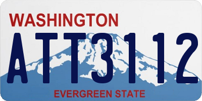 WA license plate ATT3112
