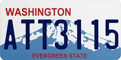 WA license plate ATT3115