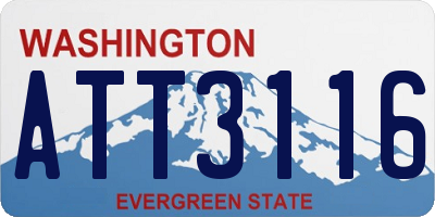 WA license plate ATT3116