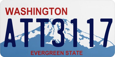 WA license plate ATT3117