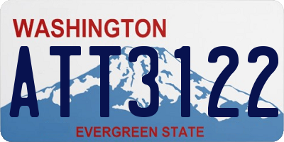 WA license plate ATT3122