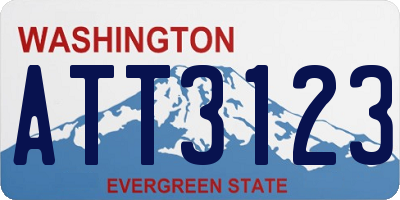 WA license plate ATT3123