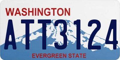 WA license plate ATT3124