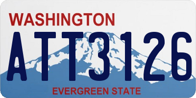 WA license plate ATT3126