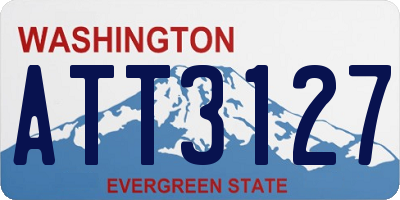 WA license plate ATT3127